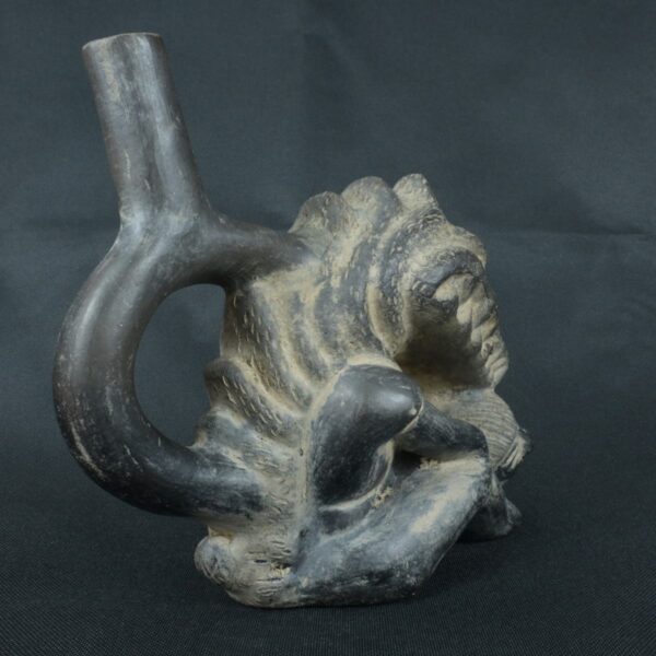 Pre Columbian Moche Ceramic Bottle Ritual Artifact Andean Collector - Imagen 5