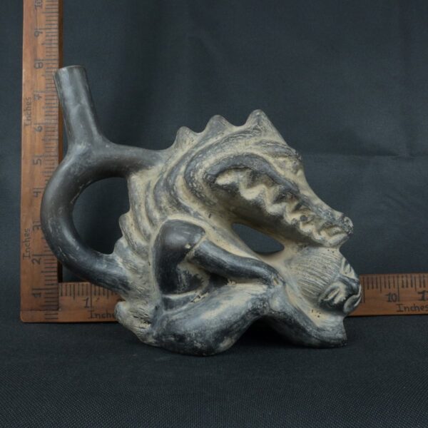 Pre Columbian Moche Ceramic Bottle Ritual Artifact Andean Collector - Imagen 19
