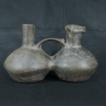 Pre Columbian Chimú Ceramic Dual Vessel Sacred Artifact Peru - Imagen 5