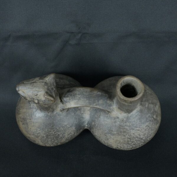 Pre Columbian Chimú Ceramic Dual Vessel Sacred Artifact Peru - Imagen 8
