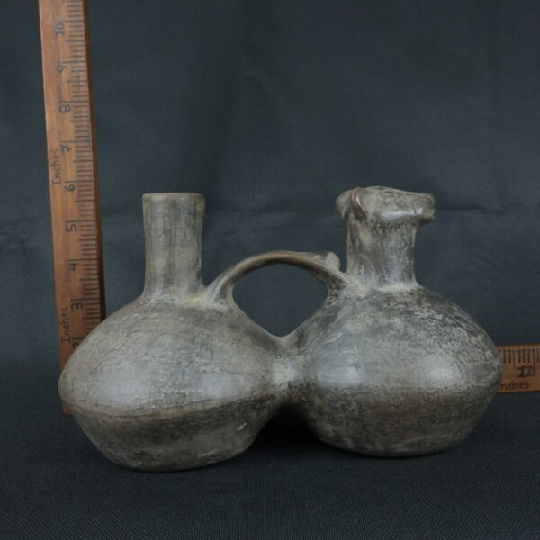 Pre Columbian Chimú Ceramic Dual Vessel Sacred Artifact Peru - Imagen 19