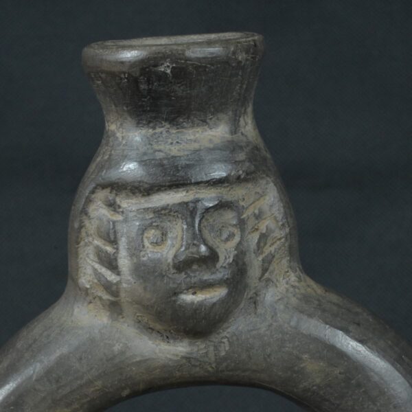 Pre Columbian Moche Ceramic Bottle Ritual Artifact Ancient Peru - Imagen 14