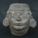 Pre Columbian Moche Ceramic Vessel Ritual Artifact Peru Collectible