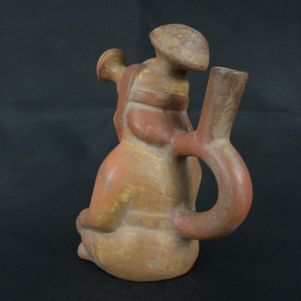 Pre Columbian Moche Pottery Vessel Ancient Artifact Peru Collectible - Imagen 3