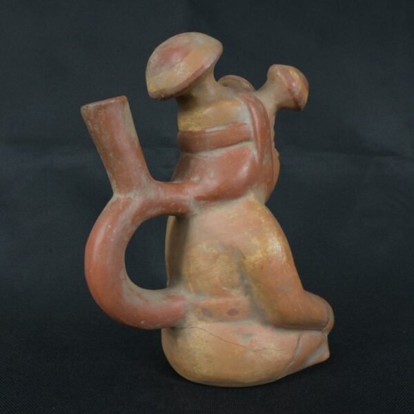 Pre Columbian Moche Pottery Vessel Ancient Artifact Peru Collectible - Imagen 5