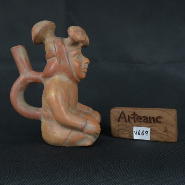 Pre Columbian Moche Pottery Vessel Ancient Artifact Peru Collectible - Imagen 23