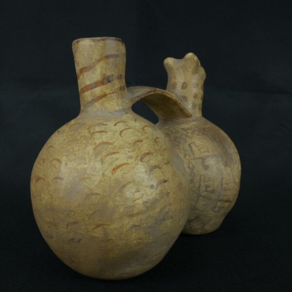 Pre Columbian Moche Ceramic Whistle Ritual Artifact Peru Collectible - Imagen 4