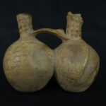 Pre Columbian Moche Ceramic Whistle Ritual Artifact Peru Collectible - Imagen 5