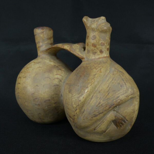 Pre Columbian Moche Ceramic Whistle Ritual Artifact Peru Collectible - Imagen 6