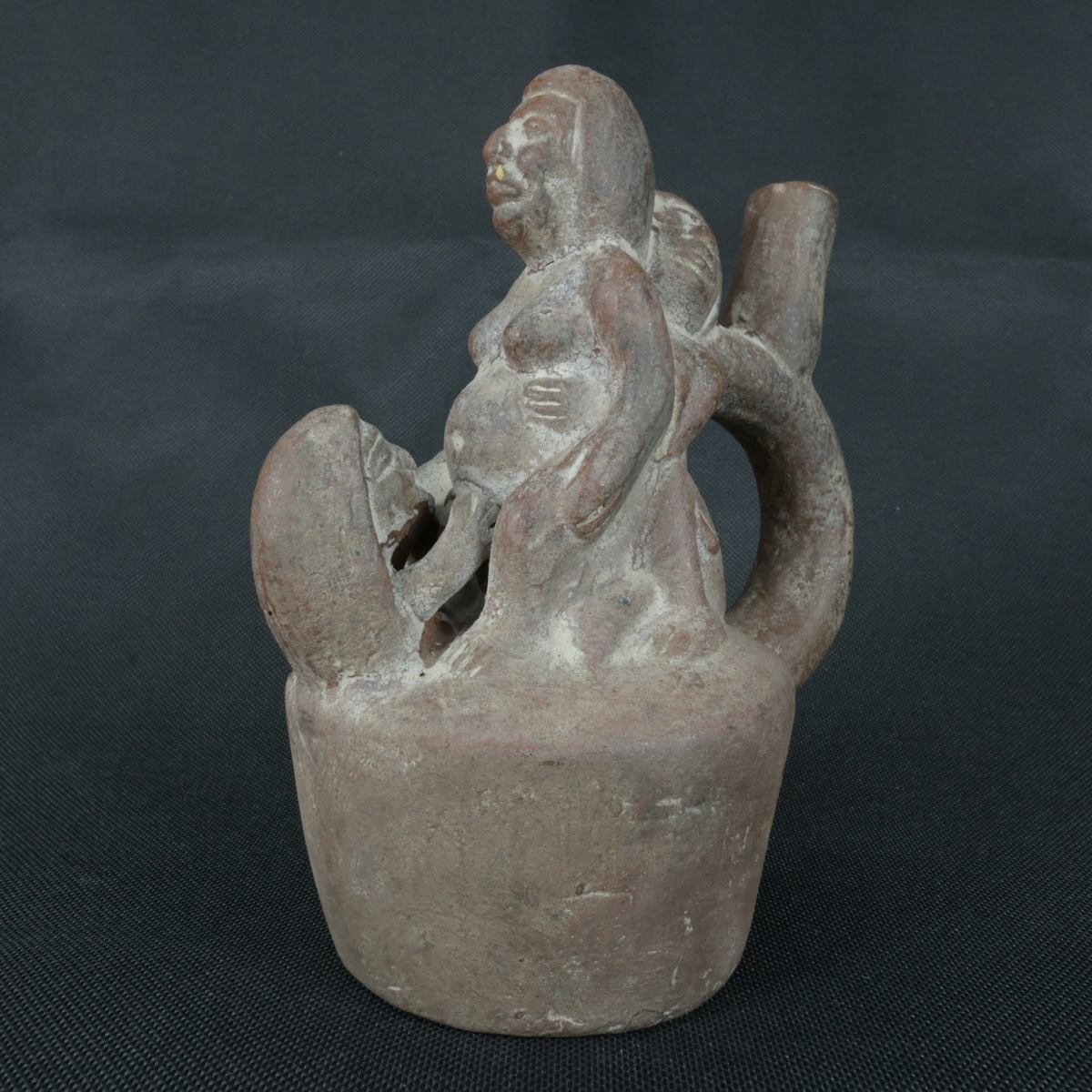 DSC_0938 Pre Columbian Moche Pottery Vessel Ancient Ceremonial Artifact - Imagen 1