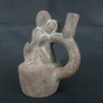 Pre Columbian Moche Pottery Vessel Ancient Ceremonial Artifact - Imagen 3
