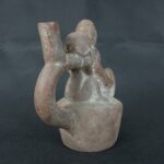 Pre Columbian Moche Pottery Vessel Ancient Ceremonial Artifact - Imagen 5