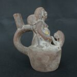 Pre Columbian Moche Pottery Vessel Ancient Ceremonial Artifact - Imagen 6