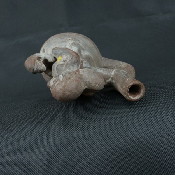 Pre Columbian Moche Pottery Vessel Ancient Ceremonial Artifact - Imagen 9