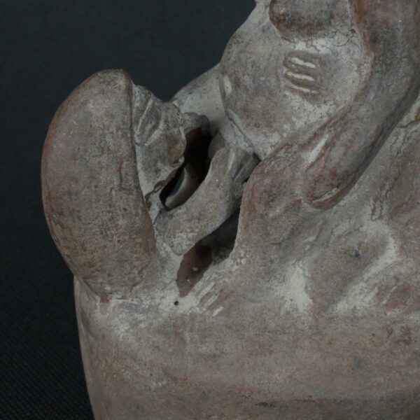 Pre Columbian Moche Pottery Vessel Ancient Ceremonial Artifact - Imagen 11