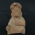 Pre Columbian Moche Ceramic Warrior Bottle Ritual Artifact Collectible - Imagen 8