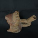 Pre Columbian Moche Ceramic Warrior Bottle Ritual Artifact Collectible - Imagen 9