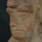 Pre Columbian Moche Ceramic Warrior Bottle Ritual Artifact Collectible - Imagen 13