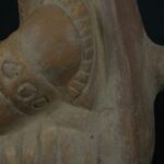 Pre Columbian Moche Ceramic Warrior Bottle Ritual Artifact Collectible - Imagen 14