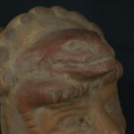Pre Columbian Moche Ceramic Warrior Bottle Ritual Artifact Collectible - Imagen 18