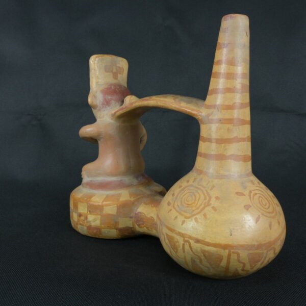 Pre Columbian Nazca Ceramic Whistle Ritual Artifact Collectible - Imagen 3