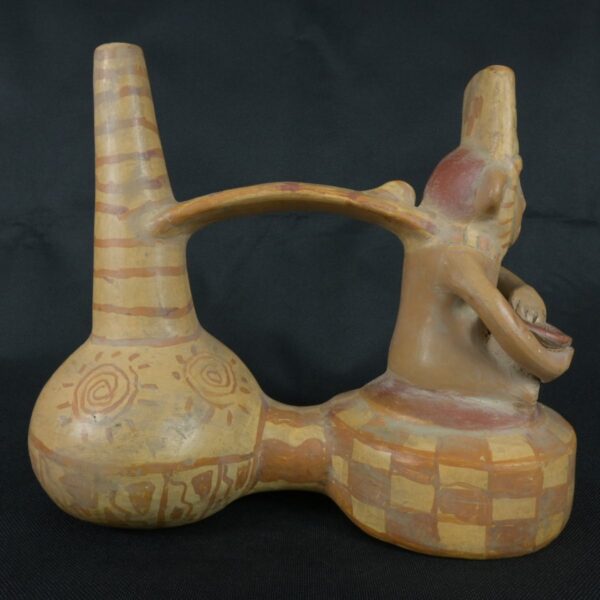 Pre Columbian Nazca Ceramic Whistle Ritual Artifact Collectible - Imagen 6