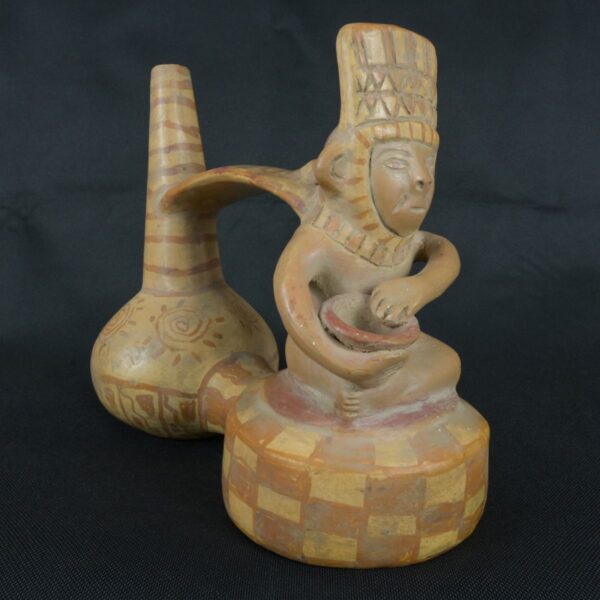 Pre Columbian Nazca Ceramic Whistle Ritual Artifact Collectible - Imagen 7