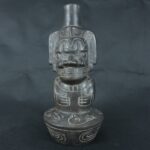Pre Columbian Moche Ceramic Vessel Ritual Artifact Peru Collectible