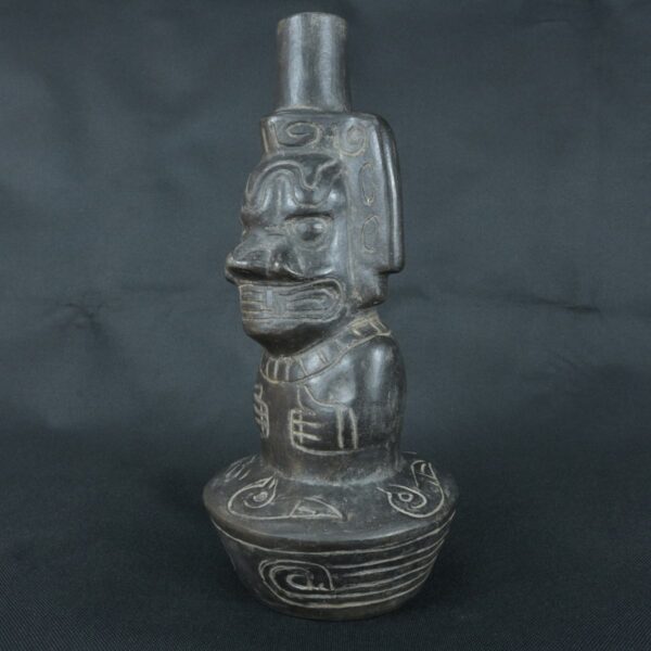 Pre Columbian Moche Ceramic Vessel Ritual Artifact Peru Collectible - Imagen 2