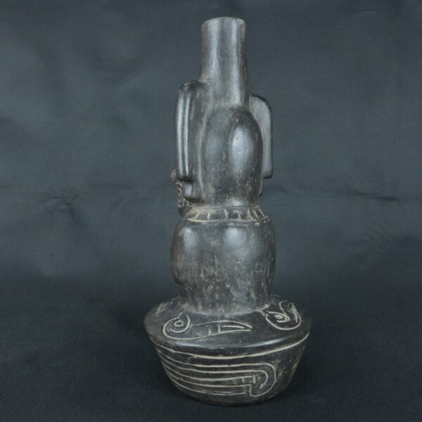 Pre Columbian Moche Ceramic Vessel Ritual Artifact Peru Collectible - Imagen 4