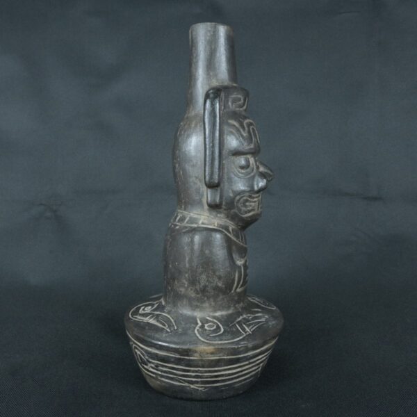 Pre Columbian Moche Ceramic Vessel Ritual Artifact Peru Collectible - Imagen 7