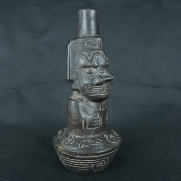 Pre Columbian Moche Ceramic Vessel Ritual Artifact Peru Collectible - Imagen 8