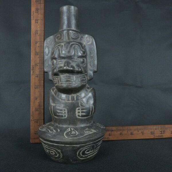Pre Columbian Moche Ceramic Vessel Ritual Artifact Peru Collectible - Imagen 17