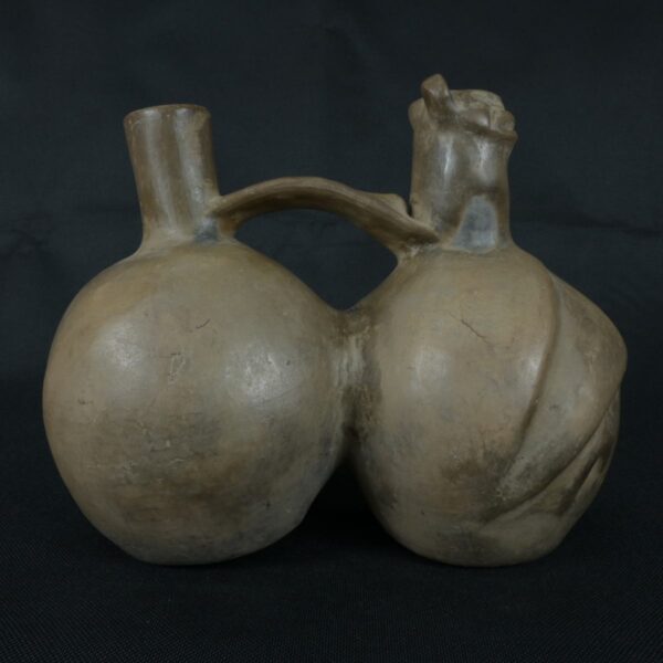 Pre Columbian Moche Ceramic Whistle Ancient Andean Artifact - Imagen 5