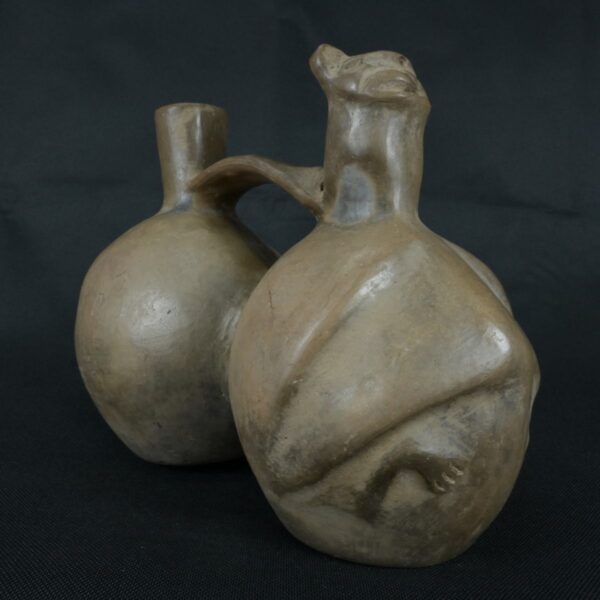 Pre Columbian Moche Ceramic Whistle Ancient Andean Artifact - Imagen 6