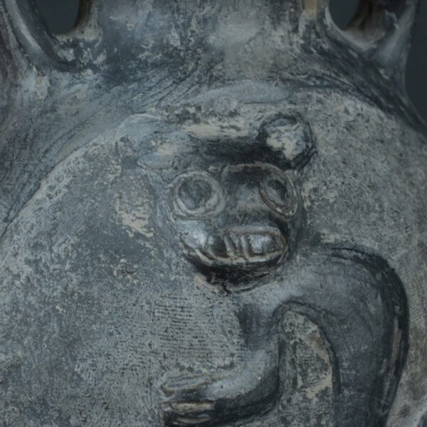 Pre Columbian Moche Ceramic Vessel Ancient Ritual Artifact Peru - Imagen 12