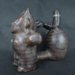 Pre Columbian Vicus Ceramic Double Chamber Whistling Ritual Artifact