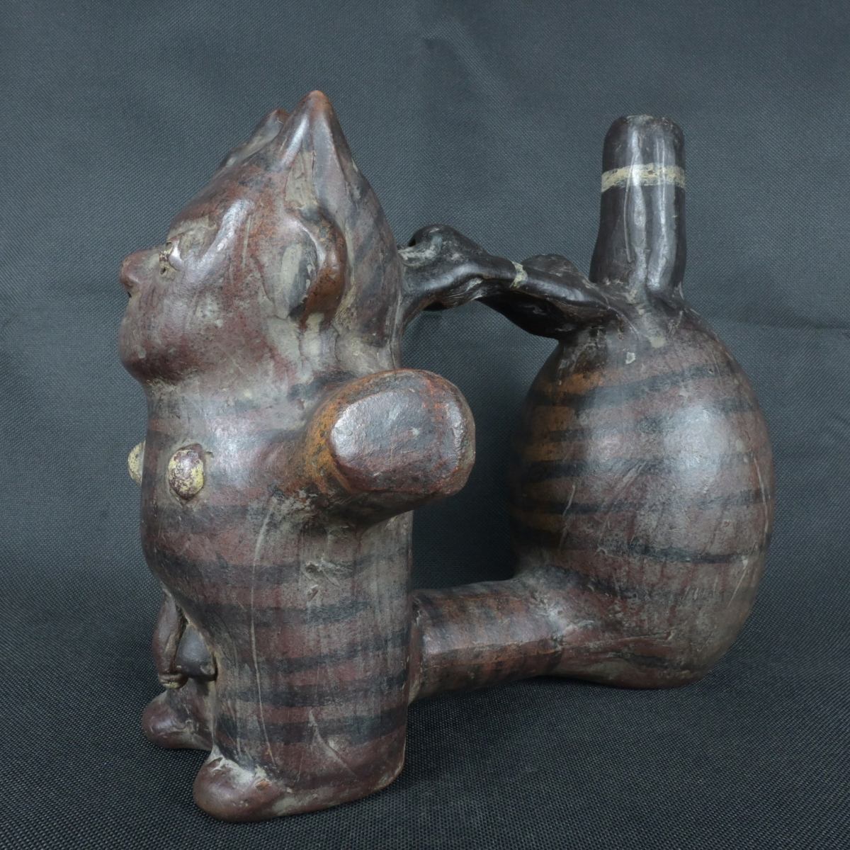 DSC_1054 Pre Columbian Vicus Ceramic Double Chamber Whistling Ritual Artifact - Imagen 1