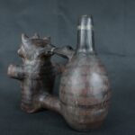 Pre Columbian Vicus Ceramic Double Chamber Whistling Ritual Artifact - Imagen 3
