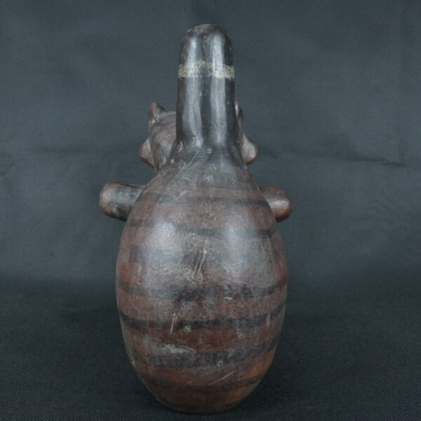 Pre Columbian Vicus Ceramic Double Chamber Whistling Ritual Artifact - Imagen 4