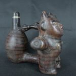 Pre Columbian Vicus Ceramic Double Chamber Whistling Ritual Artifact - Imagen 7