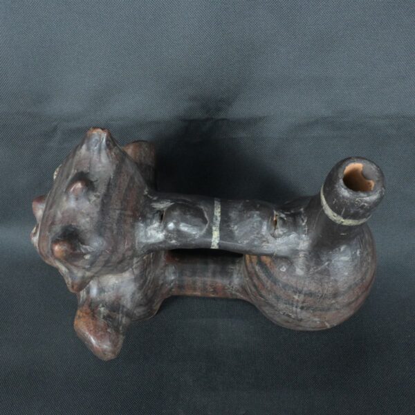 Pre Columbian Vicus Ceramic Double Chamber Whistling Ritual Artifact - Imagen 9