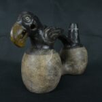 Pre Columbian Moche Ceramic Whistle Ritual Artifact Andean Collectible - Imagen 8