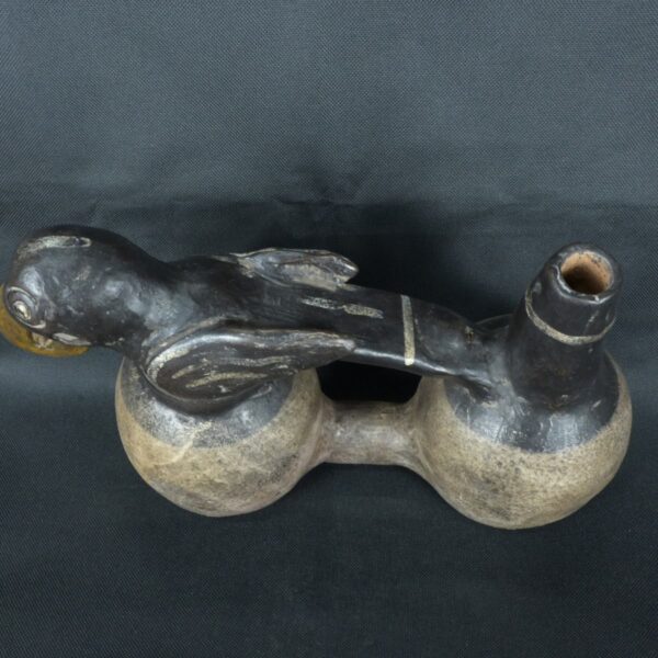 Pre Columbian Moche Ceramic Whistle Ritual Artifact Andean Collectible - Imagen 9