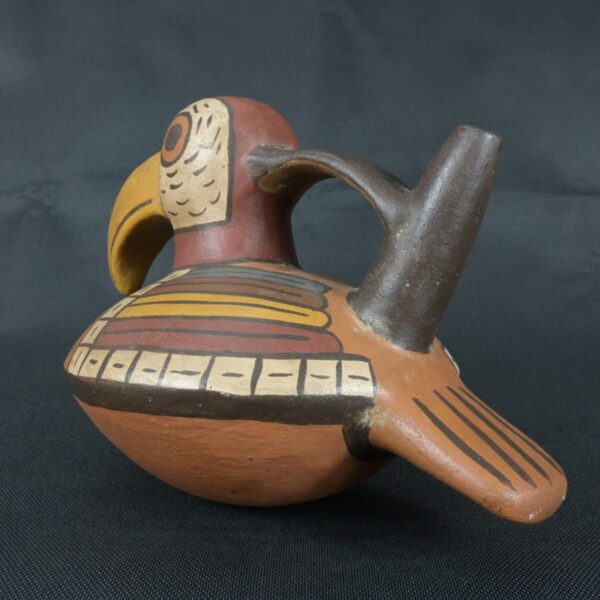 Pre Columbian Nazca Pottery Bird Vessel Ceremonial Artifact - Imagen 2