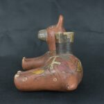 Pre Columbian Moche Pottery Animal Vessel Ceremonial Artifact - Imagen 3