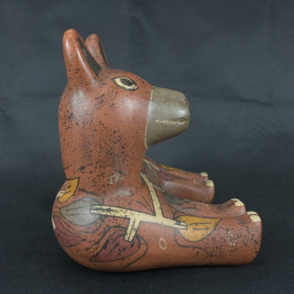 Pre Columbian Moche Pottery Animal Vessel Ceremonial Artifact - Imagen 7