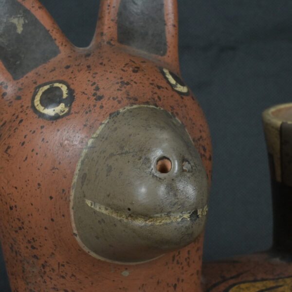Pre Columbian Moche Pottery Animal Vessel Ceremonial Artifact - Imagen 12