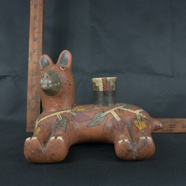 Pre Columbian Moche Pottery Animal Vessel Ceremonial Artifact - Imagen 18