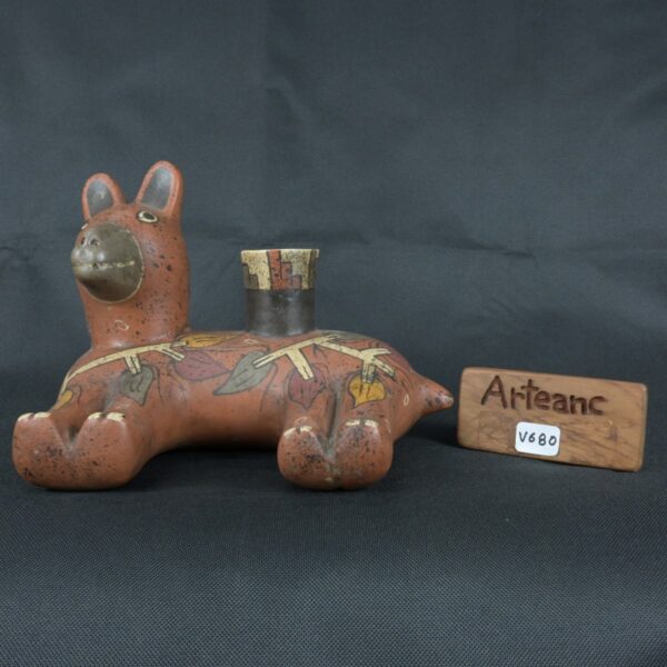 Pre Columbian Moche Pottery Animal Vessel Ceremonial Artifact - Imagen 19